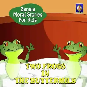 Bangla Moral Stories for Kids - Two Frogs In The Buttermilk image