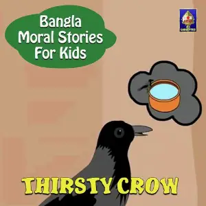 Bangla Moral Stories for Kids - Thirsty Crow image